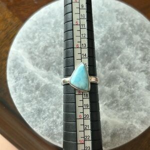 Larimar ring sterling silver
